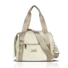    Dámska béžová kabelka cez rameno Zellia 24030 s bočným popruhom 30 x 26 x 12 cm