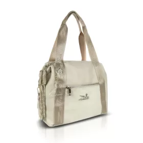    Dámska béžová kabelka cez rameno Zellia 24030 s bočným popruhom 30 x 26 x 12 cm