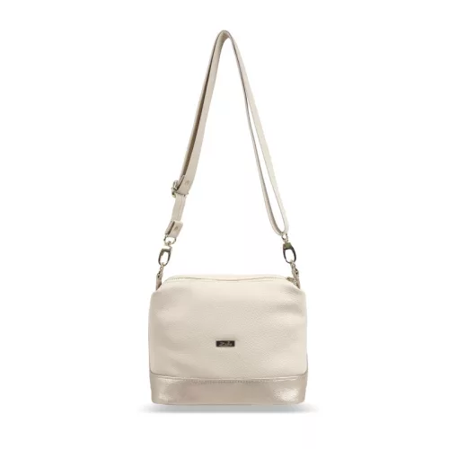  Dámska béžovo-zlatá kabelka cez rameno Zellia Zvn24011 22 x 18 x 9 cm