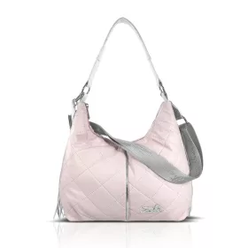   Zellia 25188 púder női steppelt válltáska oldalpánttal 33 x 30 x 12 m