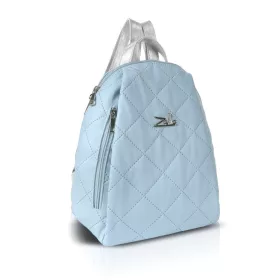   Zellia 24147 baba kék steppelt hátitáska, hátizsák 32 x 29 x 13 cm