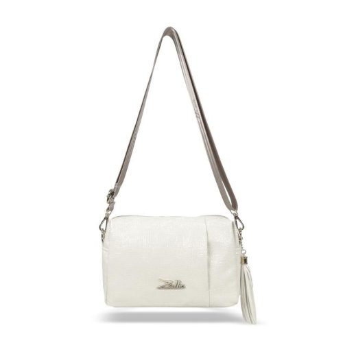  Dámska crossbody kabelka Zellia Zlb210 svetlobéžová 25 x 17 x 9 cm