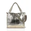 Zellia Zlb318 női fényes arany kézitáska, oldaltáska 34 x 32 x 11 cm