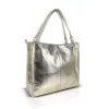 Zellia Zlb318 női fényes arany kézitáska, oldaltáska 34 x 32 x 11 cm
