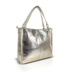   Zellia Zlb318 női fényes arany kézitáska, oldaltáska 34 x 32 x 11 cm