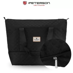    Cestovná taška Peterson Ptn Pik-02-8571 Čierna - Prešívaná - Čierna