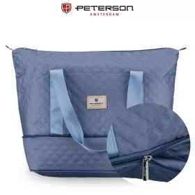    Cestovná taška Peterson Ptn Pik-02-8618 L.Blue - Prešívaná - Béžová