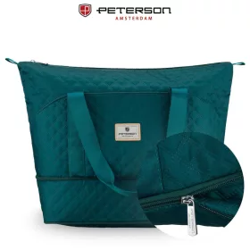    Cestovná taška Peterson Ptn Pik-02-8601 Tyrkysová - Prešívaná - Tyrkysová