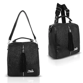   Zellia 22112 fekete női  hátizsák, állítható vállpántokkal 30 x 27 x 12 cm