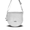  Dámska strieborná crossbody kabelka Zellia Zlb12 25 x 23 x 11 cm