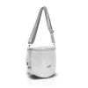  Dámska strieborná crossbody kabelka Zellia Zlb12 25 x 23 x 11 cm