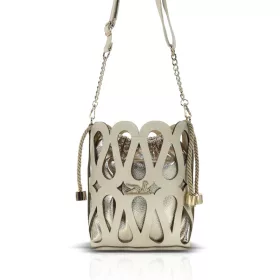   Zellia 26040 bézs-arany női bucketbag, oldaltáska 23 x 20 x 8 cm
