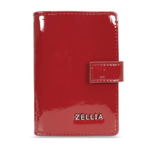  Dámske puzdro na karty Zellia Hz-128 K892 - 2166 červené lakované 11,5 x 7,5 x 2 cm