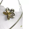 Zellia Zlb332-F fehér-arany női válltáska, oldalpánttal 30 x 25 x 12,5 cm