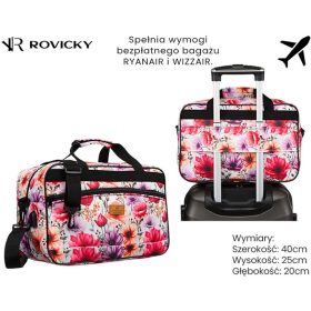    Rovicky cestovná taška - príručná batožina - vzorovaná - R-Tl15608-8831 11 - 40 x 25 x 20 cm