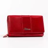  Dámska kožená peňaženka Peterson červená s RFID ochranou 17×10 cm