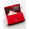  Dámska kožená peňaženka Peterson červená s RFID ochranou 17×10 cm