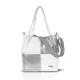  Dámska kabelka cez rameno Zellia Zlb449 v bielo-striebornej farbe s bočným popruhom 32 x 29 x 12 cm