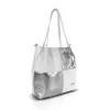  Dámska kabelka cez rameno Zellia Zlb449 v bielo-striebornej farbe s bočným popruhom 32 x 29 x 12 cm