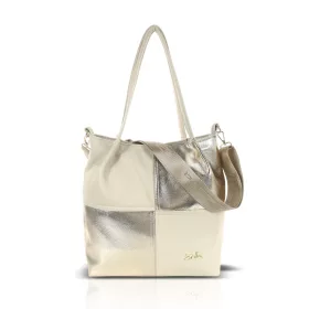    Dámska kabelka cez rameno Zellia Zlb449 béžovo-zlatá s bočným popruhom 32 x 29 x 12 cm