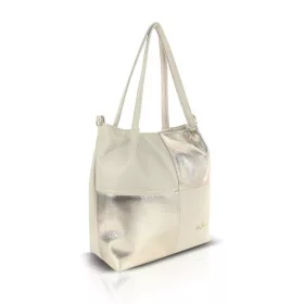    Dámska kabelka cez rameno Zellia Zlb449 béžovo-zlatá s bočným popruhom 32 x 29 x 12 cm