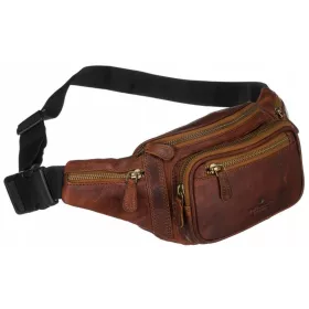    Kožená taška na opasok Peterson koňakovej farby pre mužov 37×14 cm