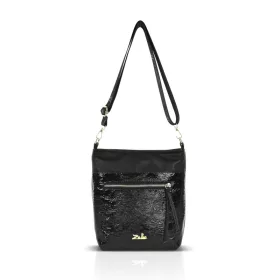    Dámska kabelka Zellia Zlb429 čierna, lakovaná koža, crossbody 28 x 25 x 8,5 cm
