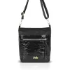  Dámska kabelka Zellia Zlb429 čierna, lakovaná koža, crossbody 28 x 25 x 8,5 cm