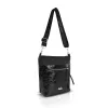  Dámska kabelka Zellia Zlb429 čierna, lakovaná koža, crossbody 28 x 25 x 8,5 cm