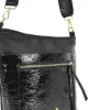  Dámska kabelka Zellia Zlb429 čierna, lakovaná koža, crossbody 28 x 25 x 8,5 cm