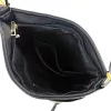  Dámska kabelka Zellia Zlb429 čierna, lakovaná koža, crossbody 28 x 25 x 8,5 cm