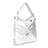Zellia 24039 fehér-ezüst női válltáska, hátizsákká alakítható 37 x 32 x 12 cm