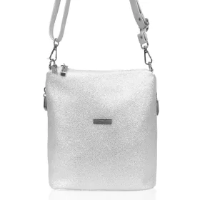    Dámska kabelka cez rameno Zellia striebornej farby, bočná taška
