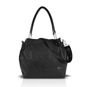   Zellia Zlb393 Fekete - Crystal fekete női válltáska 30 x 29 x 12 cm