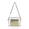  Dámska crossbody kabelka Zellia Zlb303 v bielo-zlatej farbe 25 x 18 x 5 cm
