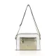  Dámska crossbody kabelka Zellia Zlb303 v bielo-zlatej farbe 25 x 18 x 5 cm