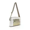  Dámska crossbody kabelka Zellia Zlb303 v bielo-zlatej farbe 25 x 18 x 5 cm