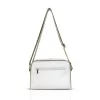  Dámska crossbody kabelka Zellia Zlb303 v bielo-zlatej farbe 25 x 18 x 5 cm