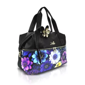   Zellia 24196 fekete virág mintás sporttáska 40 x 30 x 19 cm