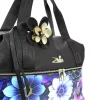 Zellia 24196 fekete virág mintás sporttáska 40 x 30 x 19 cm