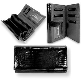    Dámska kožená peňaženka Jennifer Jones čierna 19 x 10 x 4 cm