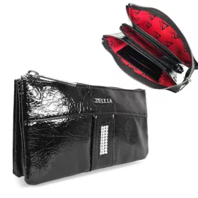    Dámska peňaženka Zellia Hz-127 D266 - 4001 - Čierna - Čierny lak