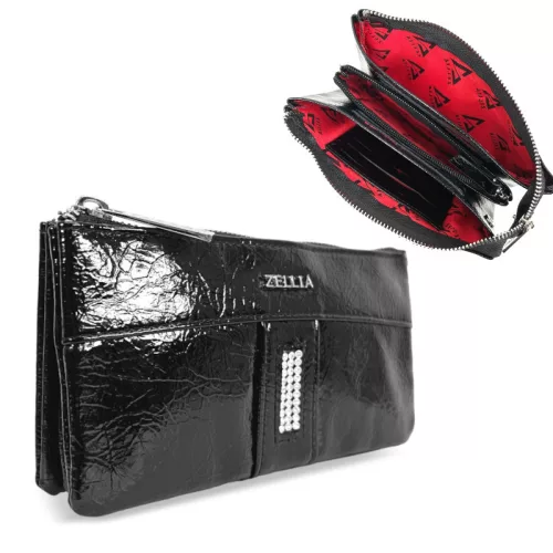  Dámska peňaženka Zellia Hz-127 D266 - 4001 - Čierna - Čierny lak