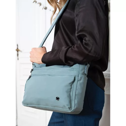  Dámska kabelka Peterson Ptn Csm-07-7703, petrolejovo modrá, crossbody 30 x 23 x 10 cm