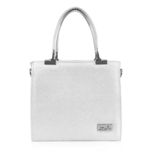 Zellia Zvn24001 női ezüst kézitáska, oldalpánttal 22,5 x 20,5 x 7 cm
