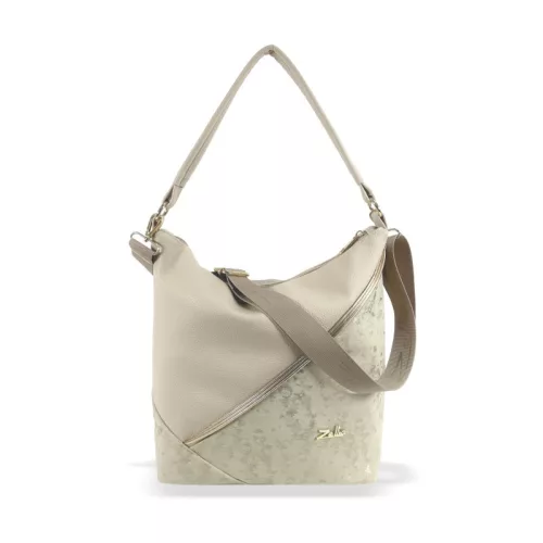 Zellia ZLB332 női bézs válltáska, oldalpántal 30 x 25 x 12,5 cm