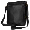  Čierna pánska kožená bočná taška Peterson 32×29 cm