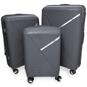  Sada 3 grafitových kufrov Zellia