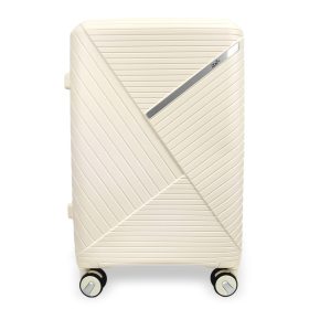    Stredne veľký tvrdostenný béžový kufor Zellia 65 x 46 x 27 cm