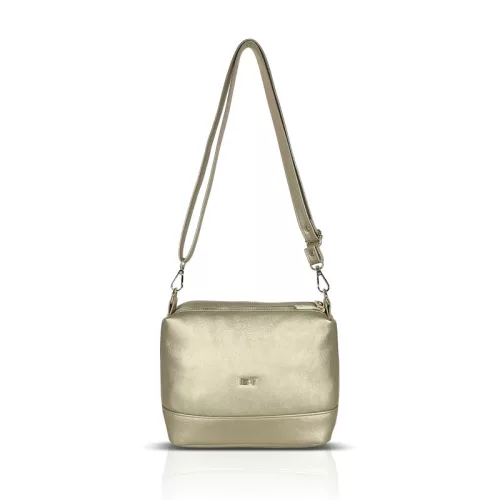  Malá zlatá dámska kabelka Zellia Zvn24011, crossbody, 22 x 18 x 9 cm